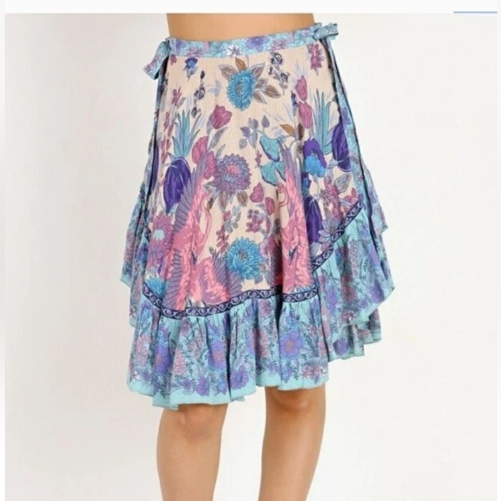 SPELL & GYPSY Siren Song SKIRT in Mermaid Size Small